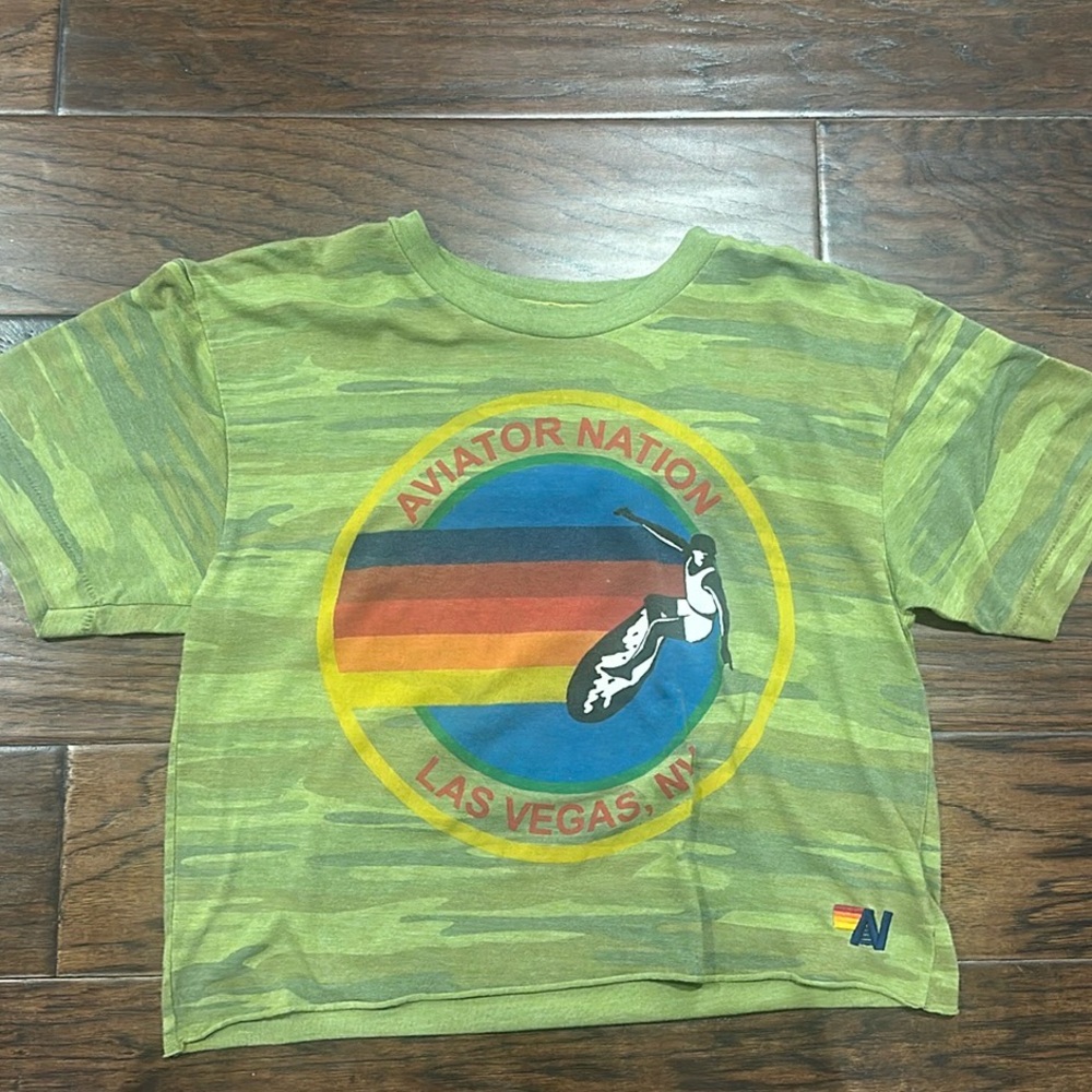 Aviator Nation Camo Shirt size S